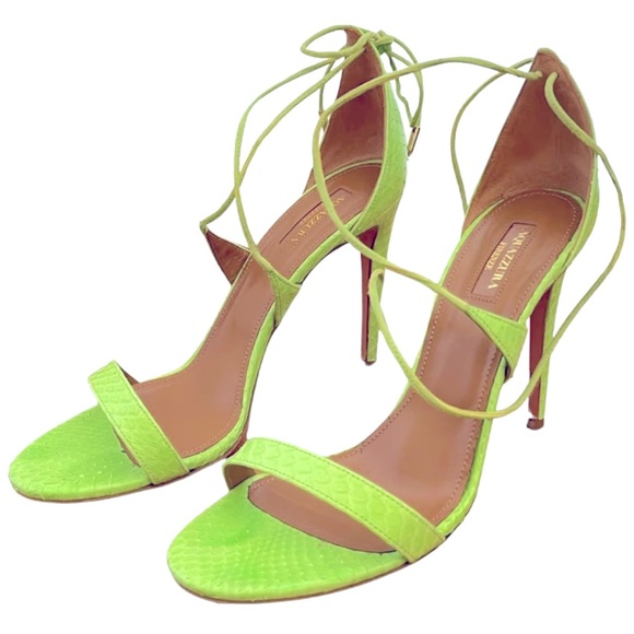 Aquazzura Shoes - Aquazzura Linda Sandal 37.5 Lime Green